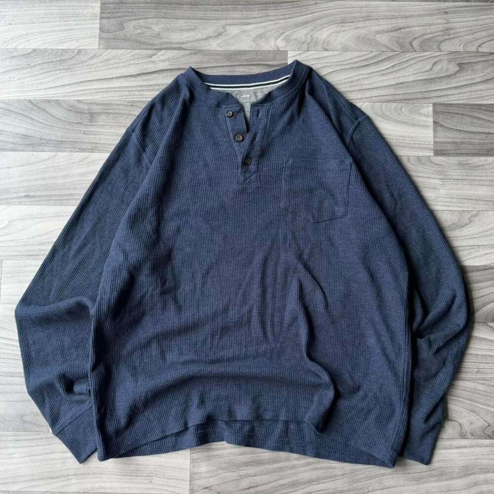 Member's Mark Thermal Henley Long Sleeve Pocket Shirt